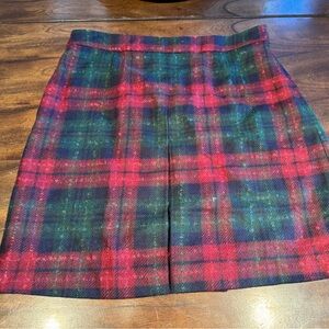 Brooks Brothers Red and Green Plaid Mini Skirt